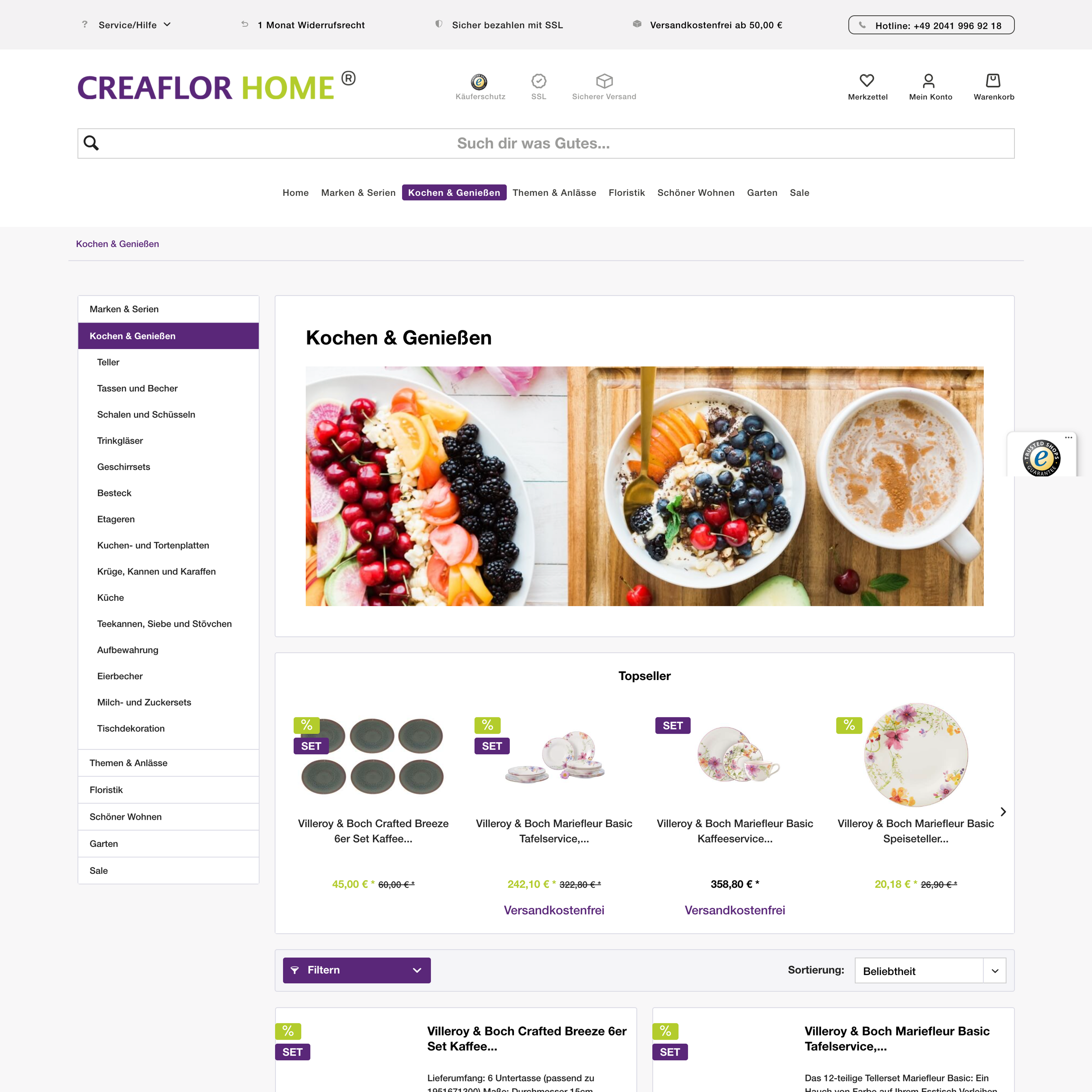 Old category page created with Shopware 5 Old category page created with Shopware 5