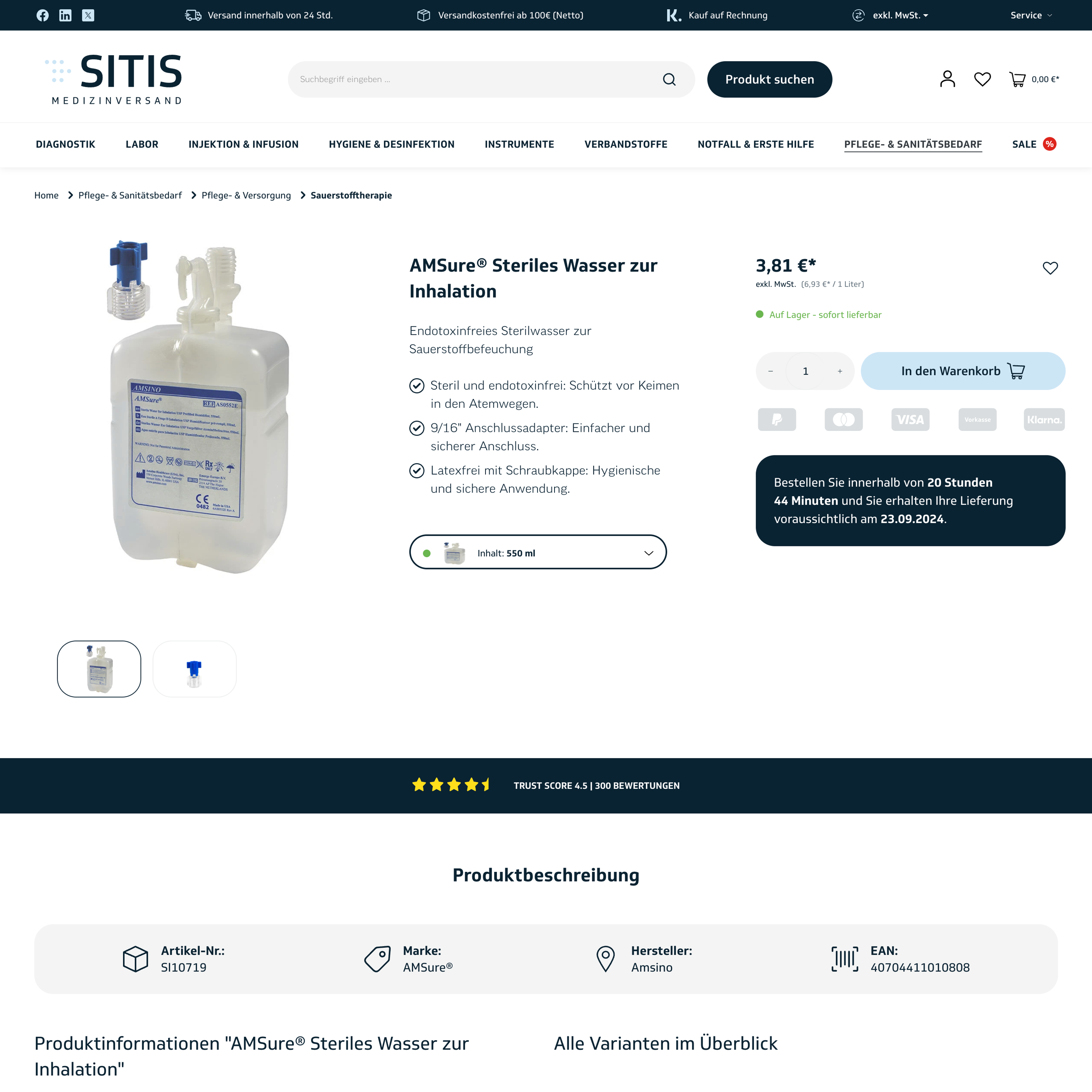 New product detail page New product detail page