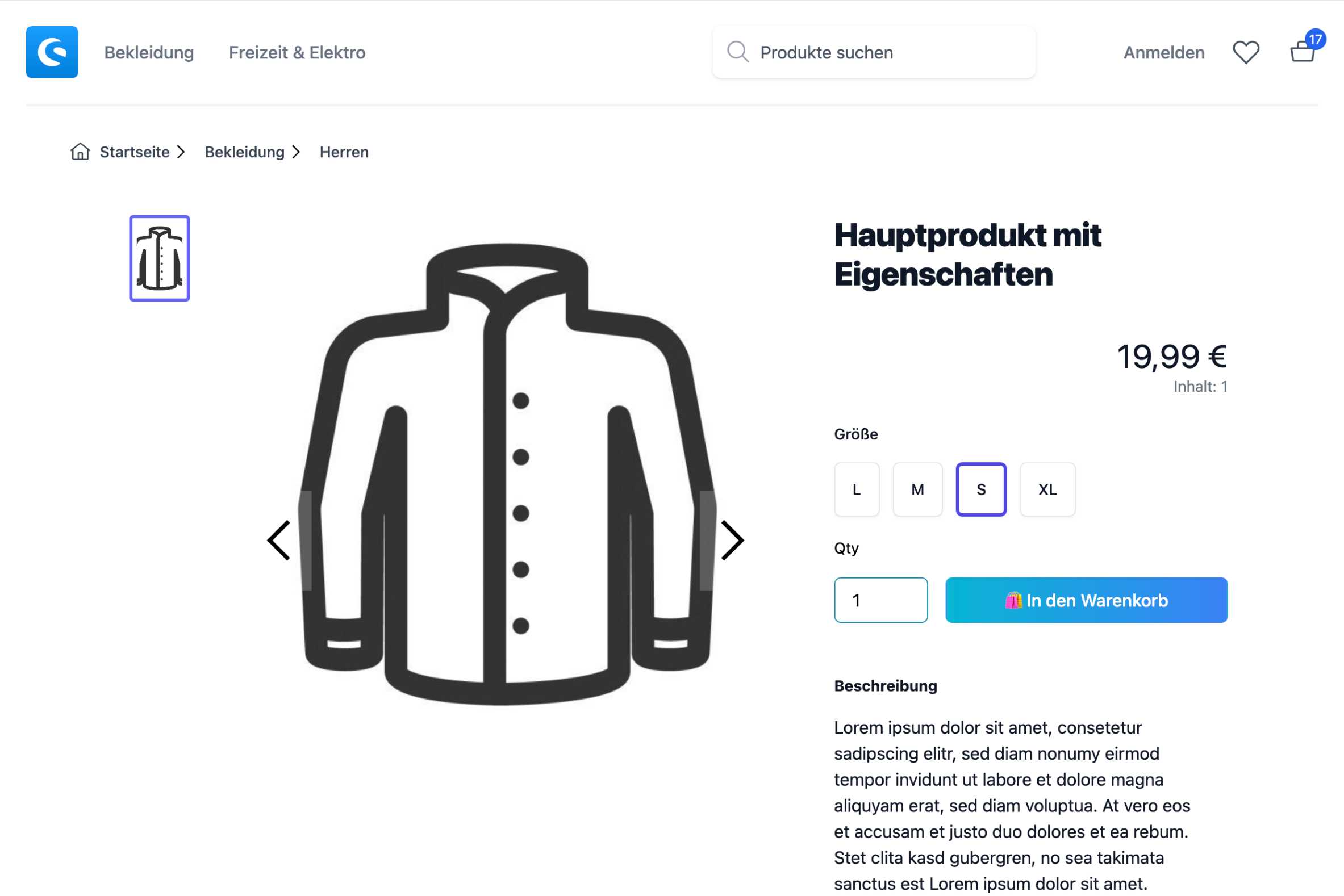 A preview of the Shopware Frontends storefront A preview of the Shopware Frontends storefront
