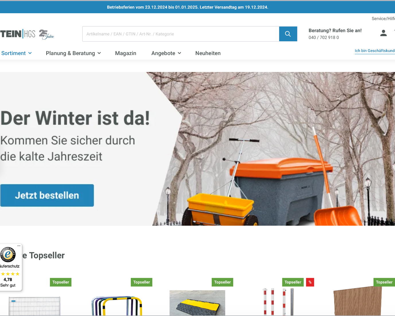 Schaue dir unsere Shopware Referenz "Stein Hgs" an. Schaue dir unsere Shopware Referenz "Stein Hgs" an.
