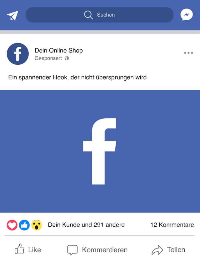 Soziale Werbeanzeige für Shopware Shops auf Facebook