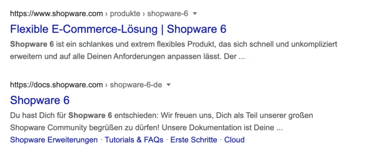 Hier siehst du zwei perfekte Beispiele für Metatitel und eine meta Description.